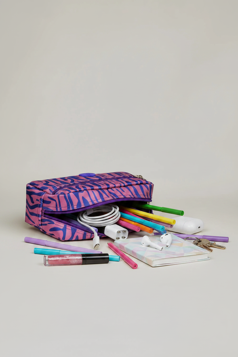 Vibrant Zebra Pouch