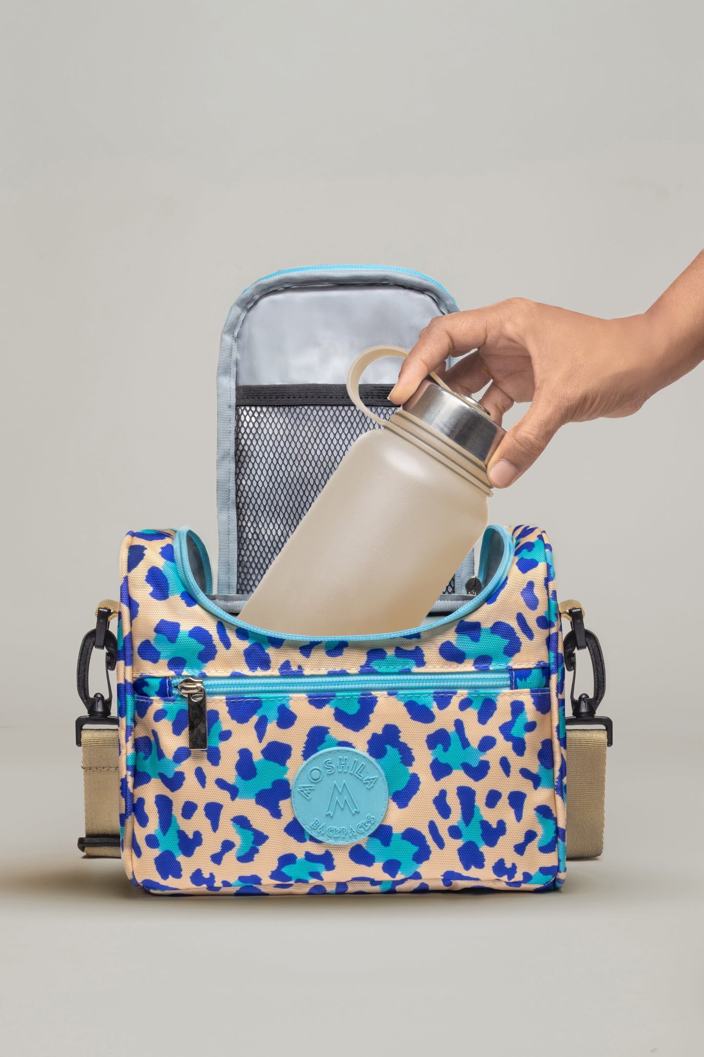 Blue Leopard Lunch Bag